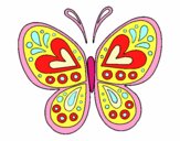 Dibujo Mandala mariposa pintado por allison12