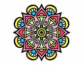 Dibujo Mandala mundo árabe pintado por kaluma