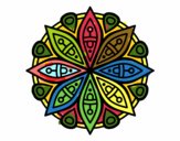 Dibujo Mandala para la concentración pintado por colibri33