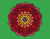 Dibujo Mandala pétalos de flor pintado por queyla