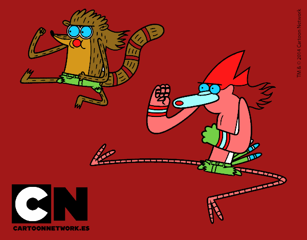 Mordecai y Rigby karatekas