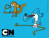 Mordecai y Rigby karatekas