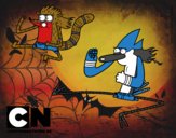 Mordecai y Rigby karatekas