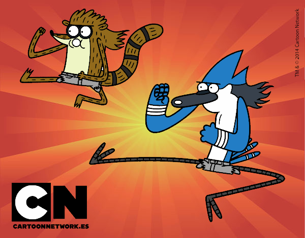 Mordecai y Rigby karatekas