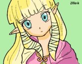 Dibujo Princesa Zelda pintado por mangli