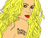 Dibujo Shakira - Servicio de lavandería pintado por Jandula