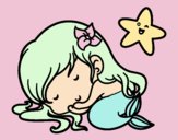 Sirenita chibi durmiendo