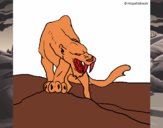 Dibujo Tigre con afilados colmillos pintado por carlitoslo