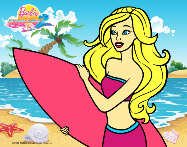 Barbie va a surfear