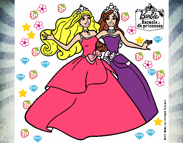 Barbie y su amiga súper felices