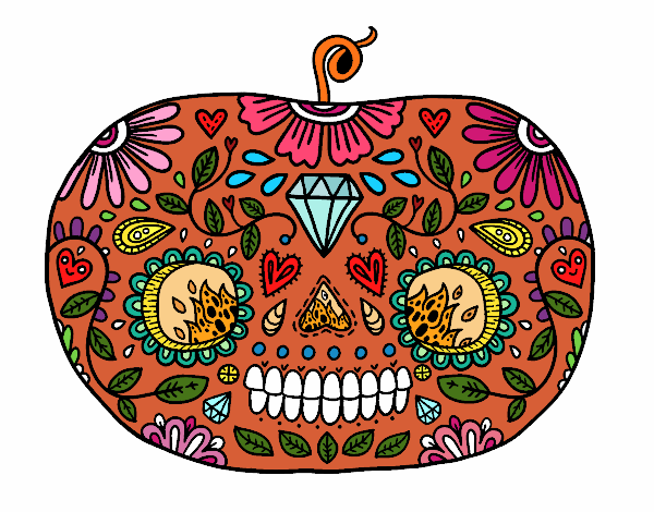 Calabaza del día de los muertos 