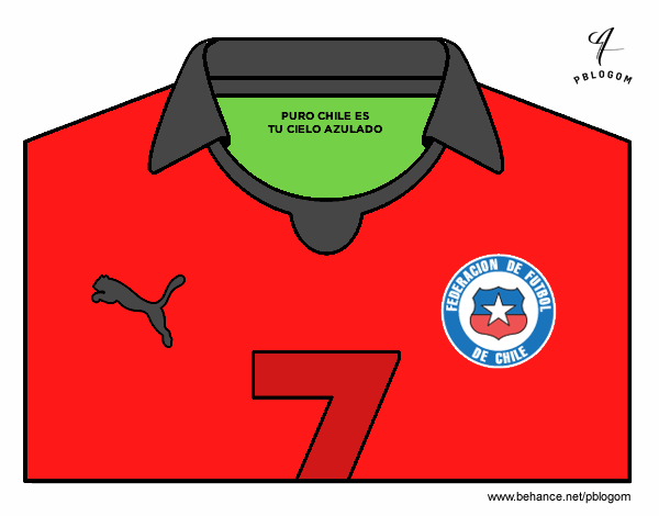 Camiseta del mundial de fútbol 2014 de Chile