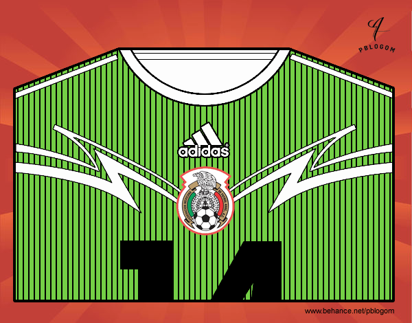 Camiseta del mundial de fútbol 2014 de México