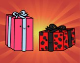 Dibujo Dos regalos pintado por Ladybug