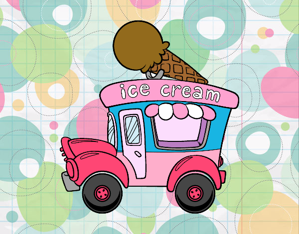 Dibujo Food truck de helados pintado por Ladybug