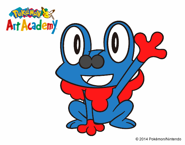 Froakie saludando