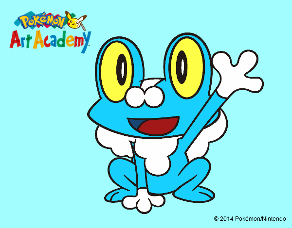 Froakie saludando