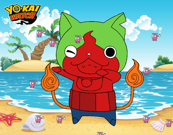 Jibanyan guiñando el ojo