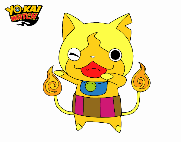 Jibanyan guiñando el ojo