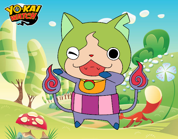 Jibanyan guiñando el ojo