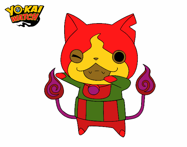 Jibanyan guiñando el ojo