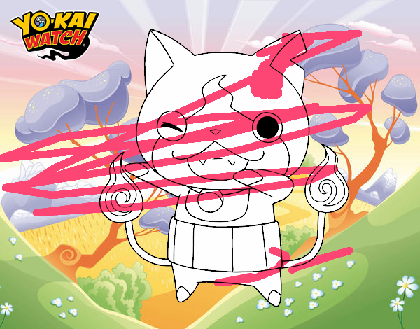 Jibanyan guiñando el ojo