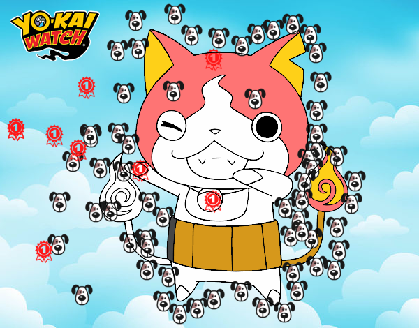 Jibanyan guiñando el ojo