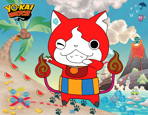 Jibanyan guiñando el ojo