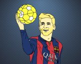 Dibujo Lionel Messi pintado por Joelinho
