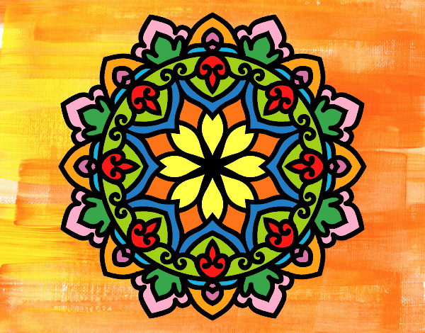 Dibujo Mandala celta pintado por colibri49