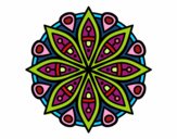 Dibujo Mandala para la concentración pintado por JC2016