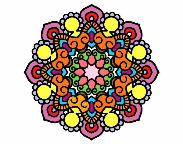 Dibujo Mandala reunión pintado por melicami