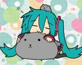 Miku con gatitos