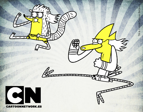 Mordecai y Rigby karatekas