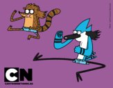 Mordecai y Rigby karatekas