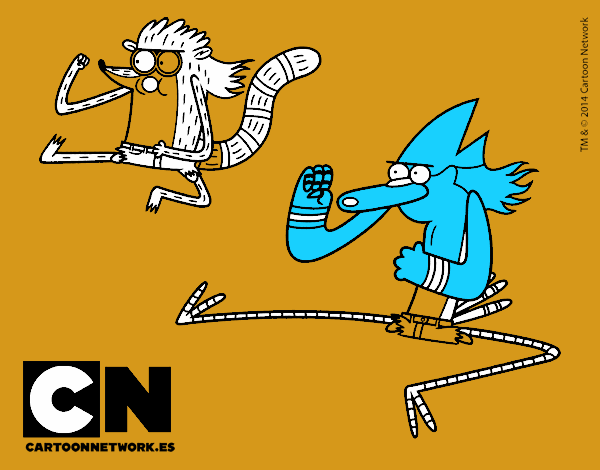 Mordecai y Rigby karatekas