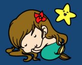 Sirenita chibi durmiendo