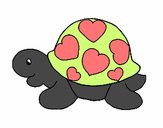 Tortuga con corazones