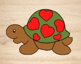 Tortuga con corazones