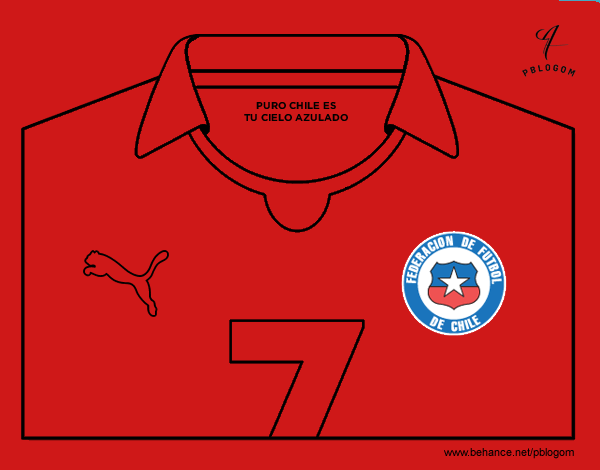 Camiseta del mundial de fútbol 2014 de Chile