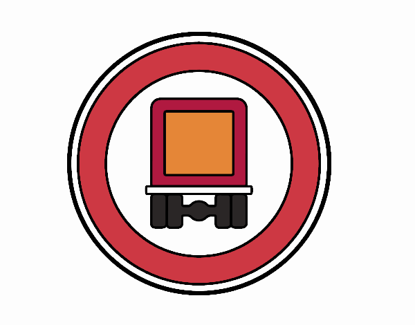 Entrada prohibida a vehículos que transportan mercancías peligrosas