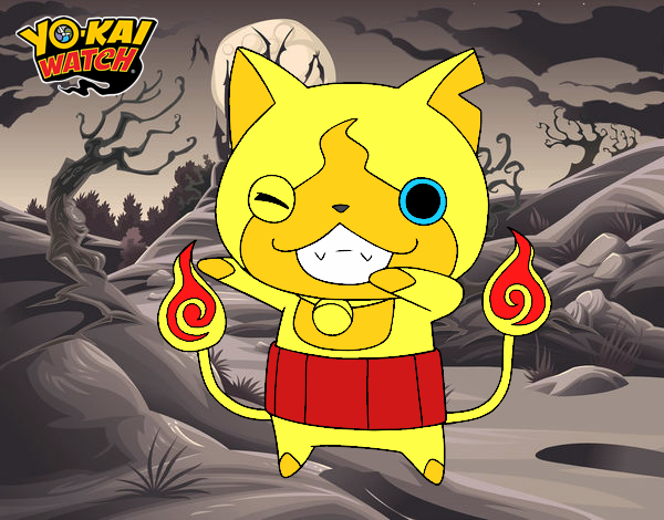 Jibanyan guiñando el ojo