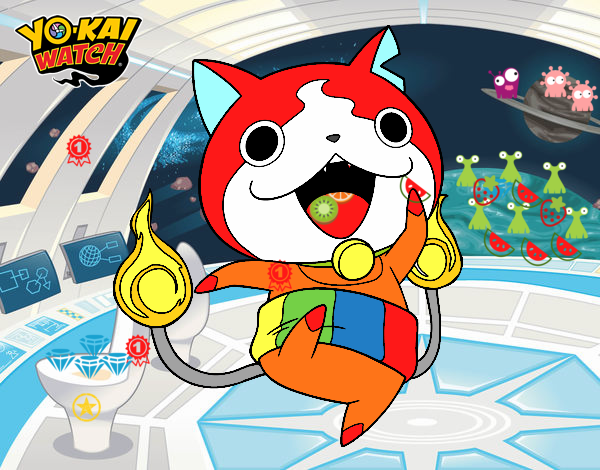 Jibanyan saltando