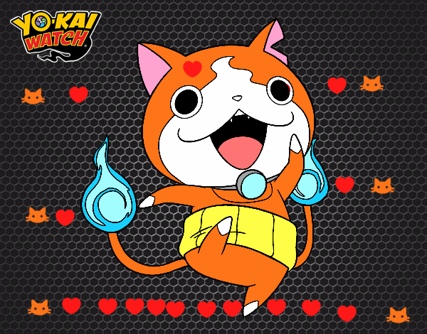 Jibanyan saltando