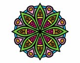 Dibujo Mandala para la concentración pintado por JC2016