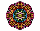 Dibujo Mandala para la relajación mental pintado por JC2016