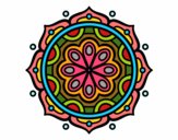Dibujo Mandala para meditar pintado por JC2016
