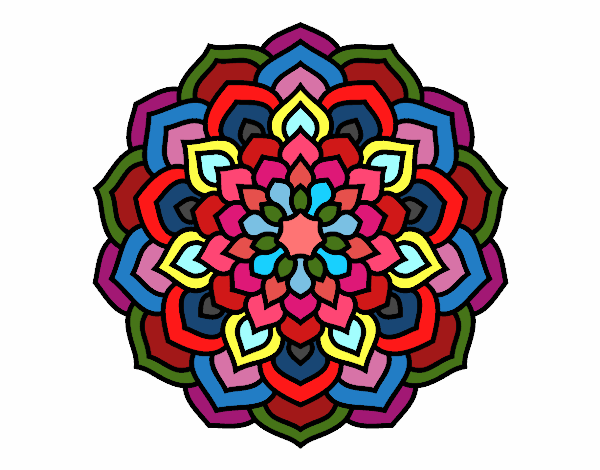 Dibujo Mandala pétalos de flor pintado por Angelito13