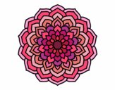 Dibujo Mandala pétalos de flor pintado por Mandaline