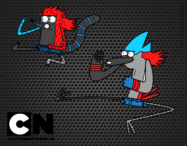 Mordecai y Rigby karatekas